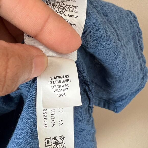 Crinkle Gauze Button Down Shirt - Picture 10 of 11